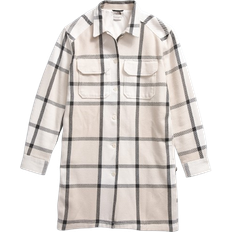 XL Coats The North Face Women’s Valley Twill Utility Coat - White Dune Macro Plaid