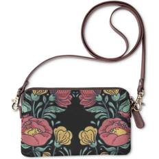 Red Clutches Vida Statement Clutch Red & Yellow Roses Original Artist Printed Pattern (One Size)