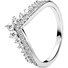 Pandora Princess Wishbone Ring - Silver/Transparent