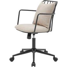 Beige Chairs Trent Austin Design Reimers Strata Cream Office Chair 35.5"