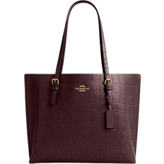 Coach Outlet Mollie Tote Bag - Novelty Leather/Gold/Merlot