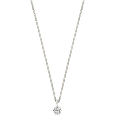 Femme - Or Blanc Colliers Christ Chain - White Gold/Diamonds