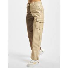 Pleather Trousers & Shorts Sixth June Women's Faux Leather Trousers - Beige