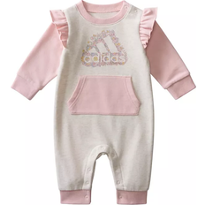 Jumpsuits Adidas Baby FT Ruffle Slv Coverall F24 - Chalk White Melange (IV4176)