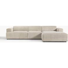 Westwing Collection Melva Hell Beige Soffa 319cm 4-sits
