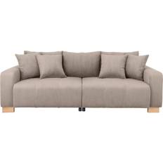 Beige Sofas Poco Big Alpha Velor Dark Beige Sofa 244cm