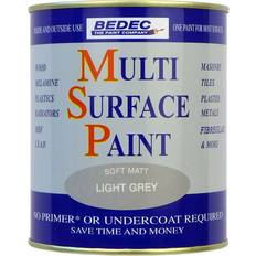 Bedec Multi Surface Matt Light 750ml Wood Paint Grey 0.75L