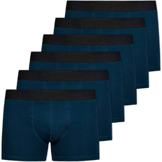 Blau - Herren Unterhosen Snocks Ohne Logo Boxer Shorts 6-pack - Blue