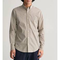 Yellow Shirts Gant Micro Check Cotton Shirt - Yellow