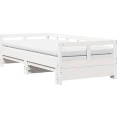Dagbädd sängar och madrasser vidaXL Utdragbar Dagbädd Med Madrasser 80x200 cm