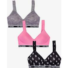 Bras U.S. Polo Assn. Womens 3 Pack Sports Bras - Black