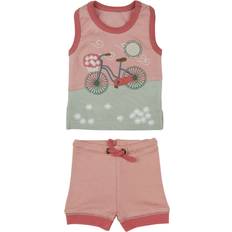 Girls - Organic/Recycled Materials Other Sets L'ovedbaby Kids' Organic Appliqué Tank & Bike Short Set - Mauve