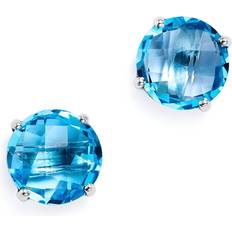 Topaz Earrings Bloomingdale's Blue Topaz Briolette Stud Earrings in 14K White Gold Exclusive Blue/White