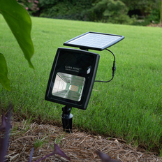 Black Ground Lighting Gama Sonic Solar LED Outdoor Spotlight 18.0 H x 8.0 W x 2.5 D Ground Lighting