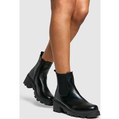 Black Chelsea Boots boohoo Wide Fit Low Block Chelsea Boots - Black