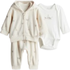 Sonstige Sets H&M Cotton Set 3-piece - Light Beige/Animals