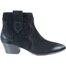 Ash Cowboy Boots - Black Leather