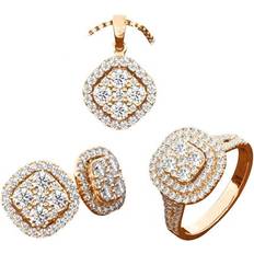 Jewelry Sets Yuehao YOUlIAN Co.Ltd, Jewelry Sets Exquisite Rings Necklace Earrings Jewelry Set For Women Diamond Zircon Chain Pendant Wedding Enagement Anniversary Birthday Valentine Gifts For Girlfriend Wife Daughter Mom