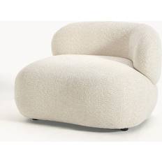 Westwing Collection Alba Teddy Bouclé Off White Loungestol 69cm