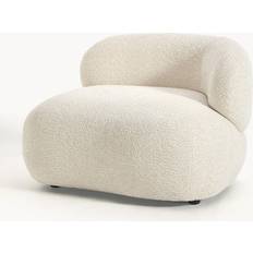 Westwing Collection Alba Teddy Bouclé Off White Loungestuhl 69cm