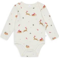 Multicoloured Bodysuits Mori Unisex Santa Printed Long Sleeve Bodysuit - Multi