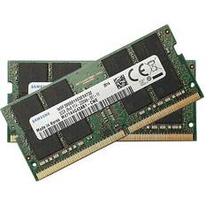 Samsung Samsung 64gb (32gb x 2) ddr4 pc4-25600 3200mhz 260 pin sodimm 1.2v cl 22 memory