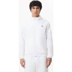 Lacoste White Outerwear Lacoste Wasserabweisende Sport-Track-Jacke - Weiß