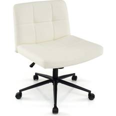 Costway Height Adjustable Beige Office Chair 86.4cm