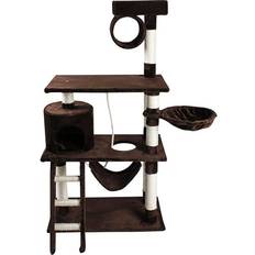 Brown Cat Tree Condo Scratching Post 57 in