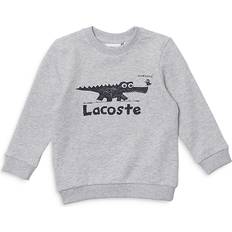 Silver Sweatshirts Children's Clothing Lacoste Unisex Crocodile Print Crew Sweatshirt - Silver Chine