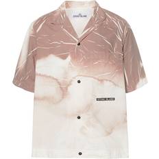 Stone Island Men Shirts Stone Island Abstract Print Short Sleeve Shirt - Neutrals