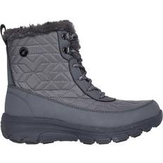 Skechers Women High Boots Skechers Waterproof Relaxed Fit - Charcoal