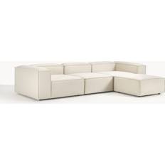 Beige Banken Westwing Collection Lennon Modulares Sofa 4-Sitzer