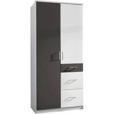 WIMEX Click Alpine White/ Graphite Kleiderschrank 90x199cm