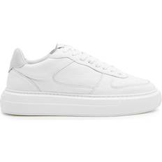 Cleens Court Grained Leather Sneakers - White