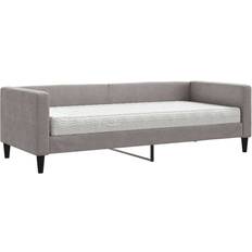 vidaXL Dagbädd Med Madrass Taupe 80x200 cm Tyg