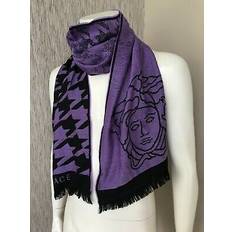 Versace Scarfs Versace Houndstooth Medusa Head Scarf - Italy