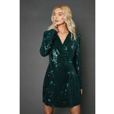 Dorothy Perkins Sequin Blazer Dress - Green