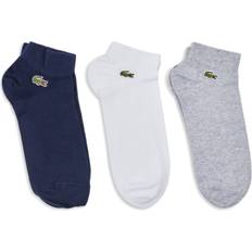 Lacoste Blue Socks Lacoste Logo Embroidered Socks Pack Of Three - Blue