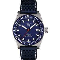 Tissot PR516 Powermatic 80 38mm Blue Leather Strap Watch
