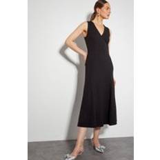 Monsoon Polly Ponte Midi Dress - Black