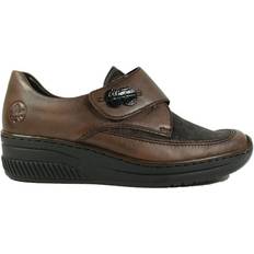 44 ½ Mocassins Rieker Women's Adjustable Shoes - Testadimoro Brown Leather