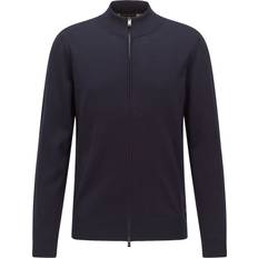 Herre - Uld Trøjer BOSS Balonso Cardigan - Dark Blue