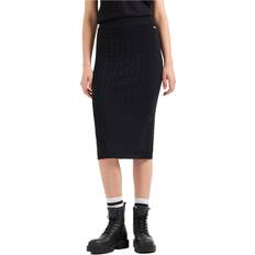 Armani Exchange Skirts Armani Exchange Black Midi Skirt Casual Viscose - Black