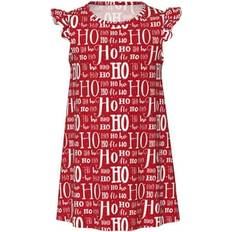 Bow Nightwear Children's Clothing Kll Hohoho5 Print Girls Nightgown - Black