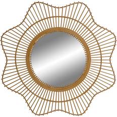 Crystal Mirrors Home ESPRIT Natural Scandi 85 x 2 x 85 cm Wall Mirror