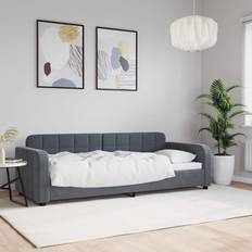 vidaXL Daybed 80x200 cm Velour Mørkegrå