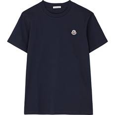 Moncler T-shirts Moncler Kids Logo Cotton T-shirt - Navy