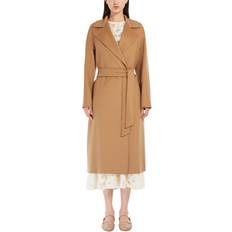 Polyester - Wool Coats Max Mara Studio Cles Belted Coat - Camel