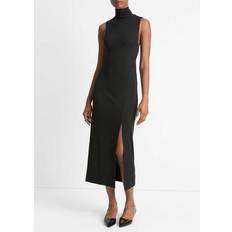 Turtleneck Midi Dress - Black